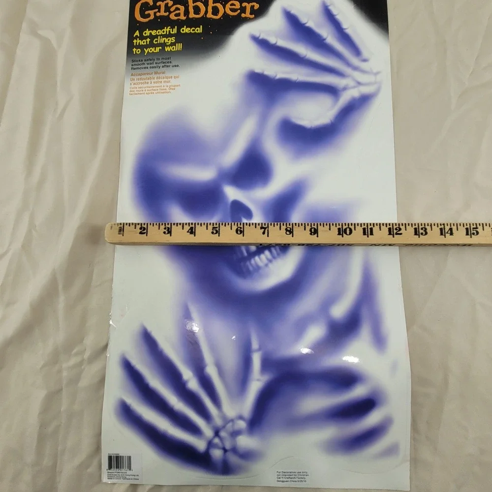 Wall Grabber Halloween Decals Grim Reaper Ghost 4 Pack Purple Black 2010